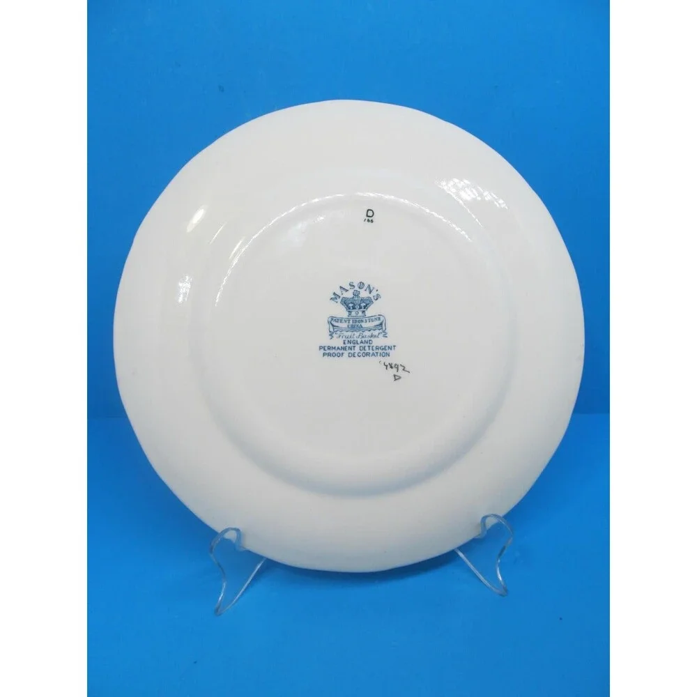 Masons Fruit Basket Blue 9